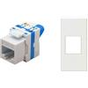 TechLy presa di rete RJ45 UTP CAT.6a tooless + Axolute bianca