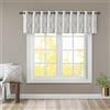Madison Park - Saratoga Fretwork Print Valance - Avorio - 50 (W) x 18 (L) - Confezione Singola - Grommet Top - Metallico Stampa