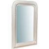 Biscottini specchio da parete bagno e camera 54x83x6 cm | Specchio ingresso da parete con ganci | Specchio bianco