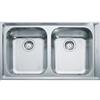 Franke PRONTA CONSEGNA - Franke: Lavello due vasche Neptune Incasso Semifilo/Filotop NEX 220 127.0059.656 finitura inox satinato da 86,4x51,4 cm