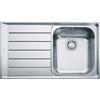 Franke: Lavello una vasca con gocciolatoio a sinistra Neptune NEX 611 101.0040.732 finitura inox satinato da 86x51 cm