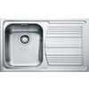 Franke PRONTA CONSEGNA - Franke Lavello una vasca con gocciolatoio a destra Logica Line LLX 611 101.0085.772 finitura inox satinato da 79x50 cm