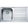 Franke: Lavello una vasca con gocciolatoio a destra Logica Line LLL 611-L 101.0086.236 finitura dekor da 86x50 cm