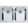 Franke PRONTA CONSEGNA - Franke Lavello due vasche Logica Line LLX 620 101.0153.289 finitura inox satinato da 79x50 cm