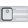 Franke PRONTA CONSEGNA - Franke Lavello una vasca con gocciolatoio a destra Smart SRX 611-86 101.0356.760 finitura inox satinato da 86x50 cm