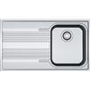 Franke: Lavello una vasca con gocciolatoio a sinistra Smart SRX 611-86 101.0356.801 finitura inox satinato 6 da 86x50 cm
