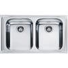 Franke PRONTA CONSEGNA - Franke: Lavello due vasche Logica Line LLL 620-L 101.0153.297 finitura dekor da 86x50 cm