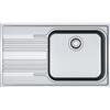 Franke PRONTA CONSEGNA - Franke: Lavello una vasca con gocciolatoio a sinistra SRX 611-86 LB 101.0356.882 inox satinato da 86x50 cm