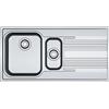 Franke PRONTA CONSEGNA - Franke: Lavello una vasca con vaschetta e gocciolatoio a destra Smart SRX 651 101.0356.887 finitura inox satinato da 100x50 cm