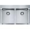 Franke: Lavello due vasche Franke: Box Incasso Semifilo/Filotop BXX 220 36-36 TL 127.0369.314 finitura inox satinato da 77x51