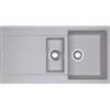 Franke PRONTA CONSEGNA - Franke: Lavello una vasca con vaschetta e gocciolatoio Maris MRG 651 114.0150.193 finitura fragranite alluminio da 97x50 cm