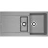 Franke: Lavello una vasca con vaschetta e gocciolatoio Maris MRG 651 114.0066.682 finitura fragranite stone grey da 97x50 cm