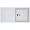 Franke: Lavello una vasca con gocciolatoio Maris MRG 611-L 114.0153.910 finitura fragranite bianco da 97x50 cm