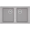 Franke PRONTA CONSEGNA - Franke Lavello due vasche Boston BFG 620 114.0276.151 finitura fragranite alluminio da 86x50 cm
