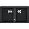 Franke PRONTA CONSEGNA - Franke Lavello due vasche Boston BFG 620 114.0276.140 finitura fragranite nero da 86x50 cm