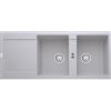 Franke PRONTA CONSEGNA - Franke Lavello due vasche con gocciolatoio Maris MRG 621 114.0150.195 finitura fragranite alluminio da 116x50 cm