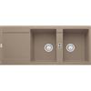 Franke Lavello due vasche con gocciolatoio Maris MRG 621 114.0490.332 finitura fragranite oyster da 116x50 cm