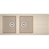 Franke PRONTA CONSEGNA - Franke Lavello due vasche con gocciolatoio Boston BFG 621 114.0276.594 finitura fragranite avena da 116x50 cm