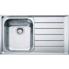 Franke: Lavello una vasca con gocciolatoio a destra Neptune NEX 211 127.0059.654 finitura inox satinato da 86,4x51,4 cm