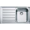 Franke: Lavello una vasca con gocciolatoio a sinistra Neptune NEX 211 127.0059.655 finitura inox satinato da 86,4x51,4 cm