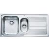 Franke: Lavello una vasca con vaschetta e gocciolatoio a destra Logica Line LLX 651 101.0085.810 finitura inox da 100x50 cm