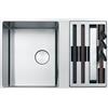 Franke: Lavello una vasca con vano accesorio reversibile Box Center BWX 220-41-27 127.0579.559 finitura inox satinato da 79x5