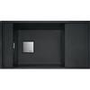 Franke PRONTA CONSEGNA - Franke: Lavello una vasca con gocciolatoio Fresno FSG 611-87 114.0649.450 finitura fragranite nero da 87,7x49,5 cm