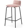 Connubia Sgabello Riley Soft CB2110-A con struttura in metallo e seduta a scelta da h. 80 cm