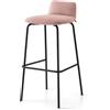 Connubia Sgabello Riley Soft CB2116-A MTO con struttura in metallo e seduta a scelta da h. 91 cm