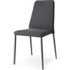 Connubia Sedia Club CB1462 con struttura metallo e seduta in tessuto sintetico ekos - IN PROMOZIONE CON VOUCHER