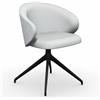 Connubia Sedia girevole Tuka CB21217 360 con struttura in alluminio e seduta a scelta - Con braccioli - IN PROMOZIONE CON VOUCHER