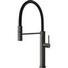 Gessi PRONTA CONSEGNA - Gessi Miscelatore semi pro monocomando con doccetta estraibile Kitchen Cesello 60014 707 finitura Black Metal Brushed