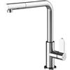 Gessi PRONTA CONSEGNA - Gessi Miscelatore monocomando con doccetta estraibile Helium Collection 50103 031 finitura cromato