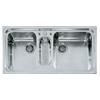Alpes Lavello semifilo a due vasche F 599/2V1B con bacinella in acciaio inox da 99x51 cm