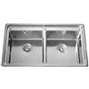 Alpes Lavello semifilo a due vasche LFRS 587/2V in acciaio inox da 87x51 cm