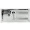 Alpes Lavello semifilo F 5109/1V1B1S con bacinella e gocciolatoio a destra in acciaio inox da 109x51 cm