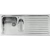Alpes Lavello semifilo F 5119/1V1B1S con bacinella e gocciolatoio a destra in acciaio inox da 119x51 cm