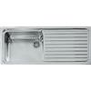 Alpes Lavello semifilo F 5119/1V1S con gocciolatoio a destra in acciaio inox da 119x51 cm
