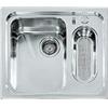 Alpes Lavello semifilo F 559/1V1B con bacinella in acciaio inox da 59x51 cm