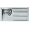 Alpes Lavello semifilo F 599/1V1S con gocciolatoio a destra in acciaio inox da 99x51 cm