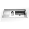 Alpes Lavello semifilo LFRS 5117/1S1B1V con bacinella e gocciolatoio a destra in acciaio inox da 117x51 cm