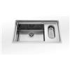 Alpes Lavello semifilo LFRS 587/1V1B con bacinella in acciaio inox da 87x51 cm