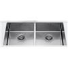 Alpes Lavello sottotop a due vasche LSR 83/2V in acciaio inox da 83.5x43 cm