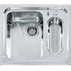 Alpes Lavello sottotop LS 50x68/1V1B con bacinella in acciaio inox da 68x50 cm