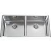 Alpes Lavello semifilo a due vasche LFR 485/2V in acciaio inox da 85.5x45 cm