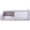 Alpes Lavello semifilo 117/1V1SL con gocciolatoio a destra in acciaio inox da 117x51 cm