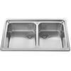 Alpes Lavello semifilo a due vasche 87/2V in acciaio inox da 87x51 cm