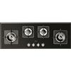 Fulgor Milano Fulgor Piano cottura a gas FCH 1124 G 2DWK BK finitura vetro nero da 112 cm
