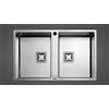 Fulgor Milano Fulgor Lavello filo e semifilo a due vasche P2B 7651 QA F-SF finitura acciaio inox da 76.5x51 cm