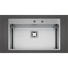 Fulgor Milano Fulgor Lavello filo e semifilo a una vasca P1B 8651 QA F-SF finitura acciaio inox da 85.5x51 cm